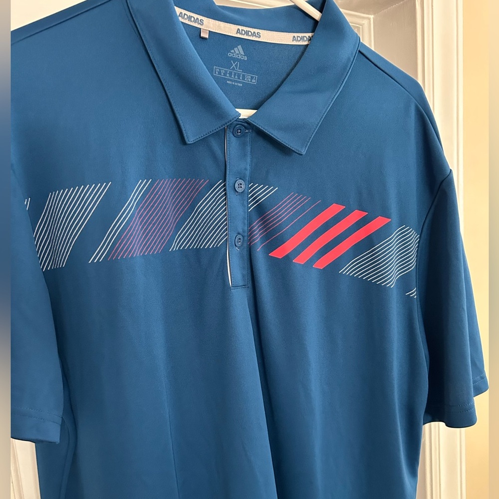 Men’s Blue Adidas Performance Polo XL